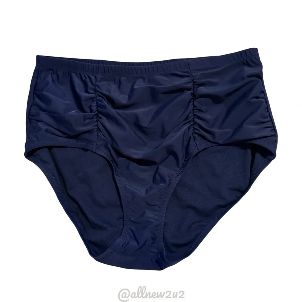 Raisins Swim Bottoms Ruched Panel Super flattering Size 22W New
